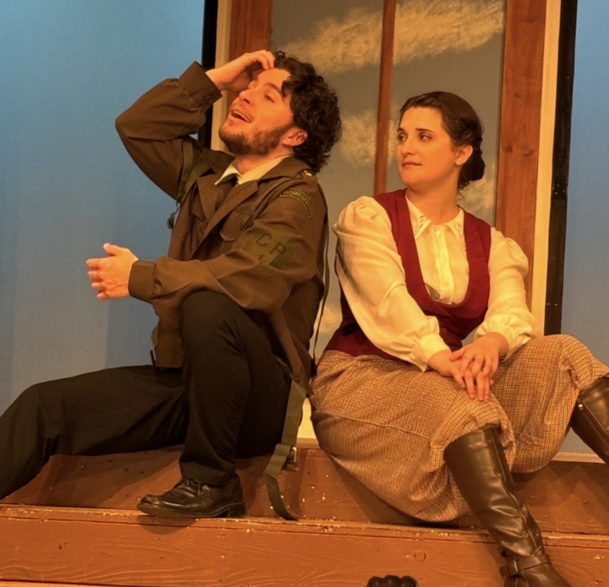 Period two-hander, military uniform scene