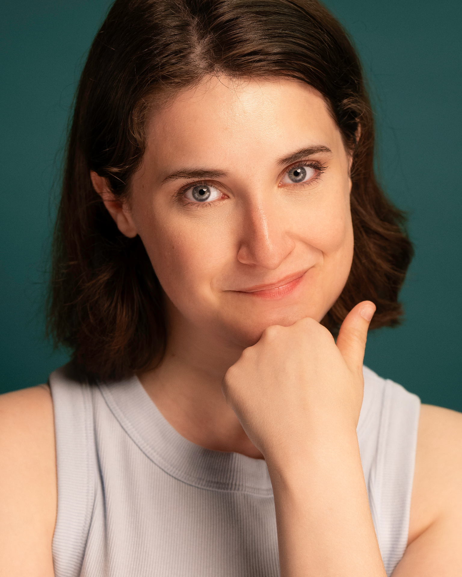 Headshot — playful expression
